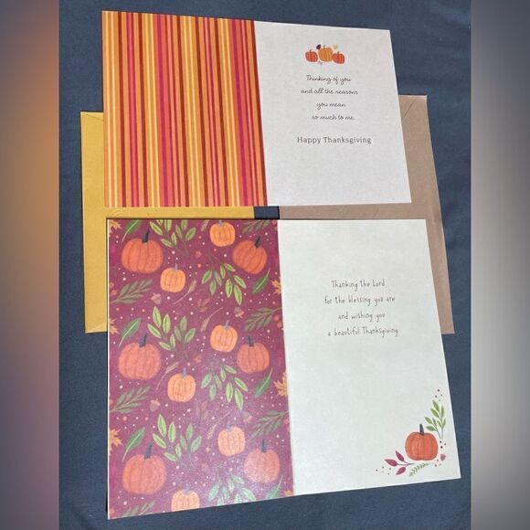 7+ NEW! Happy Thanksgiving Greeting Cards & Envelopes BONUS Stickers - Picture 9 of 10